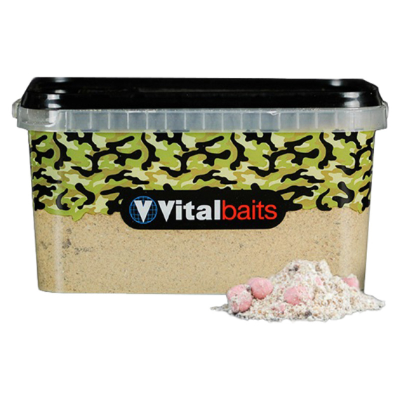 Vital Baits Groundbait Strawberry Nutty Bucket 3 kg dans le groupe Leurres / Bouillettes, esches et amorce / Amorce / Amorce l\'adresse Sportfiskeprylar.se (08-0017)