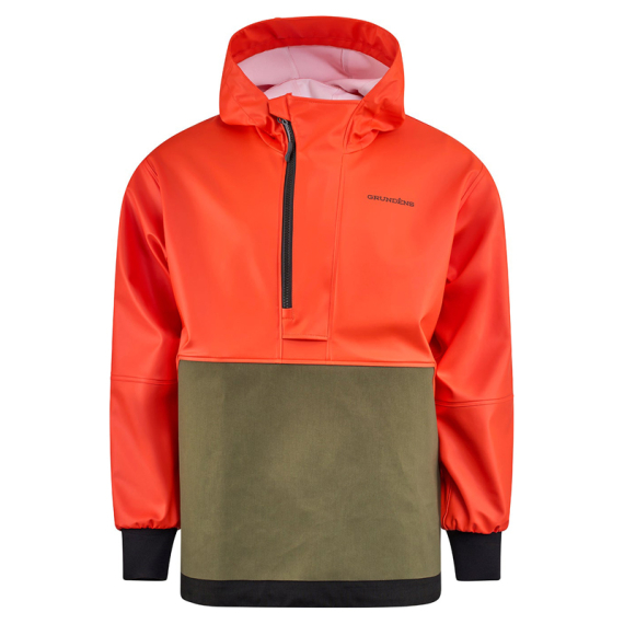 Grundéns Neptune Armored Anorak Orange/Olive dans le groupe Habits et chaussures / Habits / Vestes / Vestes de pluie l\'adresse Sportfiskeprylar.se (10208-811-0014r)