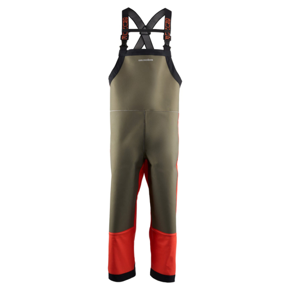 Grundéns Neptune Armored Bib Orange/Olive dans le groupe Habits et chaussures / Habits / Pantalons / Salopettes l\'adresse Sportfiskeprylar.se (10209-811-0014r)