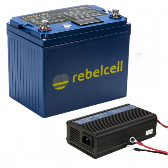 Rebelcell 12V50 AV l-ion Batteri (632 Wh) Med Laddare 12.6V10A Li-ion dans le groupe Électronique marine et bateau / Batteries et chargeurs / Batteries / Batteries lithium l\'adresse Sportfiskeprylar.se (12050AVREUAPaket)