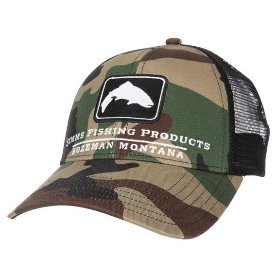 Simms Trout Icon Trucker CX Woodland Camo dans le groupe Habits et chaussures / Casquettes et chapeaux / Casquettes / Casquettes trucker l\'adresse Sportfiskeprylar.se (12226-569-00)