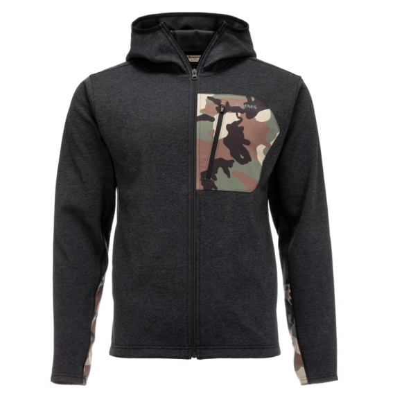 Simms CX Hoody Black Heather dans le groupe Habits et chaussures / Habits / Vestes / Vestes polaire l\'adresse Sportfiskeprylar.se (13296-010-30r)