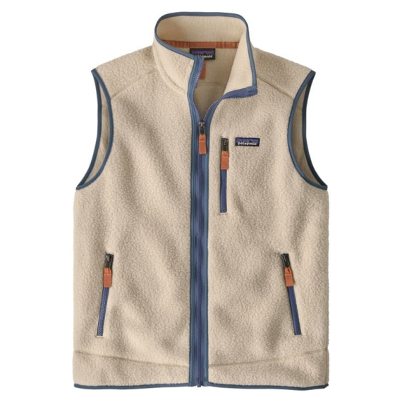 Patagonia M\'s Retro Pile Vest Dark Natural w/Utility Blue - XS dans le groupe Habits et chaussures / Habits / Vestes / Vestes usage quotidien l\'adresse Sportfiskeprylar.se (22821-DNLU-XS)