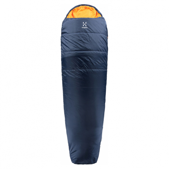 Haglöfs Tarius Lite +8 Midnight Blue/Tangerine - 190cm dans le groupe Loisirs en plein air / Sacs de couchage et oreillers / Sacs de couchage l\'adresse Sportfiskeprylar.se (4162604GW220)