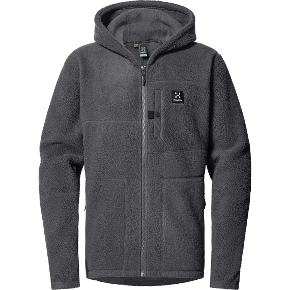 Haglöfs Malung Pile Hood Men Magnetite dans le groupe Habits et chaussures / Habits / Vestes / Vestes polaire l\'adresse Sportfiskeprylar.se (6069582AT020r)