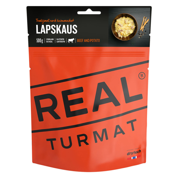 Real Turmat Beef and Potato dans le groupe Loisirs en plein air / Nourriture camping / Nourriture lyophilisée l\'adresse Sportfiskeprylar.se (DT6002)