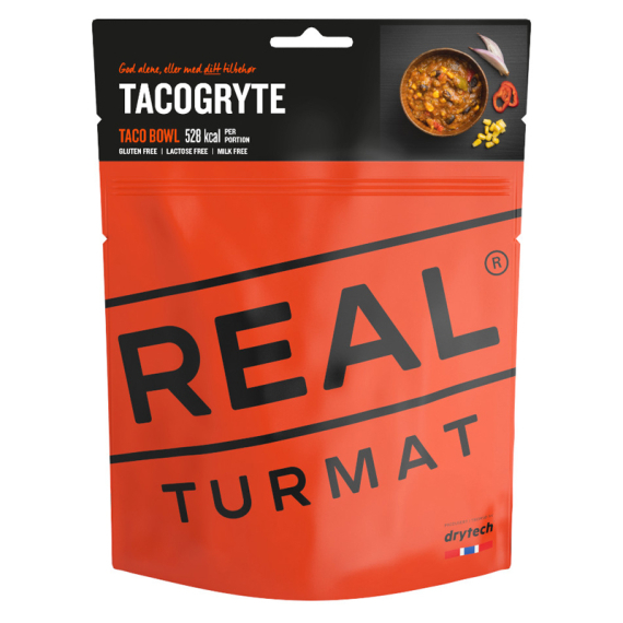 Real Turmat Taco Bowl dans le groupe Loisirs en plein air / Nourriture camping / Nourriture lyophilisée l\'adresse Sportfiskeprylar.se (DT6018)