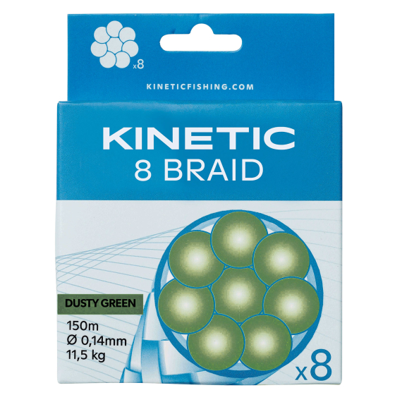 Kinetic 8 Braid 150m Dusty Green dans le groupe Lignes / Tresses l\'adresse Sportfiskeprylar.se (F500-023-098r)