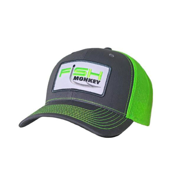 Fish Monkey Hat Mr Patch Hat Charcoal/Neon Green dans le groupe Habits et chaussures / Casquettes et chapeaux / Casquettes l\'adresse Sportfiskeprylar.se (FM77-CHNG)