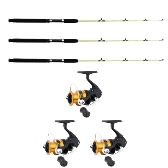 Shimano FX FC 4000/Wiggler Ismetespö Soft 118,5 cm 3-Pack Combo dans le groupe Techniques de pêche / Pêche sous la glace / Combos de Pêche sous la glace / Kits pêche sous glace l\'adresse Sportfiskeprylar.se (FX4000FCICE3PCS-SET)