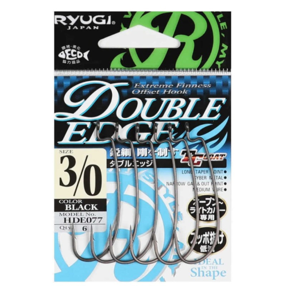 Ryugi Double Edge dans le groupe Hameçons et terminal tackle / Hameçons / Hameçons texans l\'adresse Sportfiskeprylar.se (HDE077r)