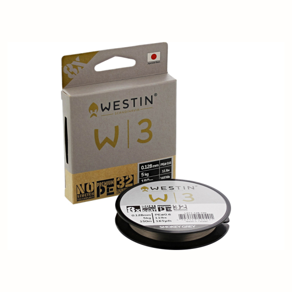 Westin W3 8 Braid 150m/165yds Smokey Grey dans le groupe Lignes / Tresses l\'adresse Sportfiskeprylar.se (L011-080-150r)