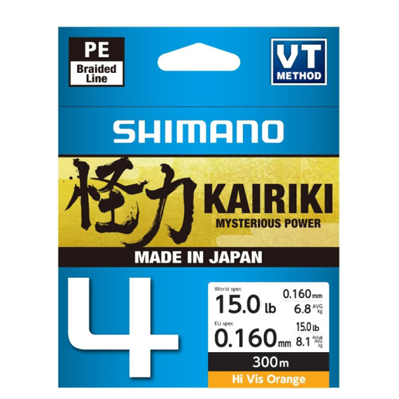 Shimano Kairiki 4 300m Orange dans le groupe Lignes / Tresses l\'adresse Sportfiskeprylar.se (LDM64TE3023030Hr)