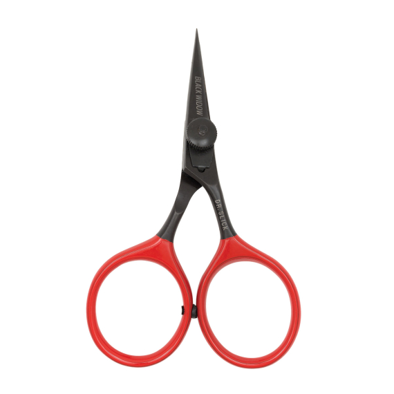 DR Slick SR4BW Black Widow All Purpose Razor Scissor 4\'\' Bent Shaft Black and Red dans le groupe Outils et accessoires / Pinces et ciseaux / Ciseaux et coupe-fils l\'adresse Sportfiskeprylar.se (NFD9320-SR4BW)