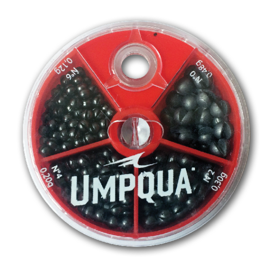 Umpqua 4-way Split Shot Assortment dans le groupe Hameçons et terminal tackle / Leaders et Bas de ligne / Bas de ligne / Bas de ligne mouche l\'adresse Sportfiskeprylar.se (NFD9382)