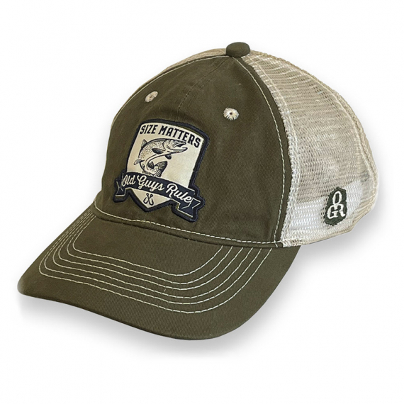 Old Guys Rule Size Matter Olive/Ivory dans le groupe Habits et chaussures / Casquettes et chapeaux / Casquettes / Casquettes trucker l\'adresse Sportfiskeprylar.se (OG2207-CAP)