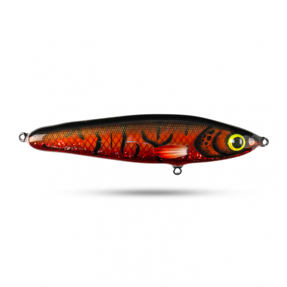 Pineslope Lures Beef Jerky Shallow 22cm, 130g - Red/Black Glitter dans le groupe Leurres / Leures fait main / Jerkbaits fait main l\'adresse Sportfiskeprylar.se (PSLBJS22-8)