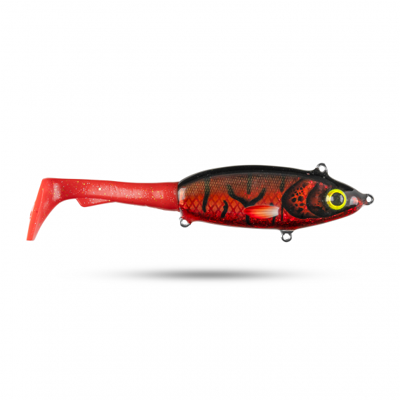 Pineslope Lures Goujon XL Slow Sink 25cm, 130g - Red/Black Glitter dans le groupe Leurres / Leures fait main / Tailbaits fait main l\'adresse Sportfiskeprylar.se (PSLGXLSS23-1)