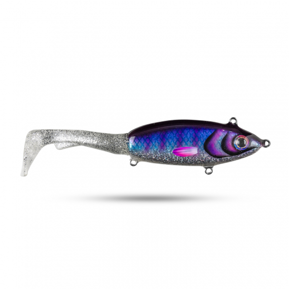 Pineslope Lures Goujon XL Slow Sink 25cm, 130g - Blue/Silver Glitter dans le groupe Leurres / Leures fait main / Tailbaits fait main l\'adresse Sportfiskeprylar.se (PSLGXLSS23-4)