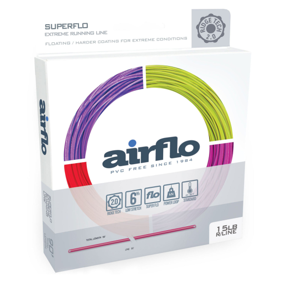 Airflo Superflo Rdige 2.0 Extreme Running Line dans le groupe Lignes / Soies / Lignes de course l\'adresse Sportfiskeprylar.se (RSF-EX-RLF-15LB-Lir)