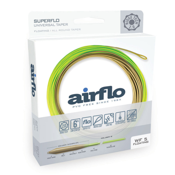 Airflo Superflo Ridge 2.0 Universal Taper Floating Fly Line dans le groupe Lignes / Soies / Soies une main l\'adresse Sportfiskeprylar.se (RSF-UT-WF3F-MO-CHr)