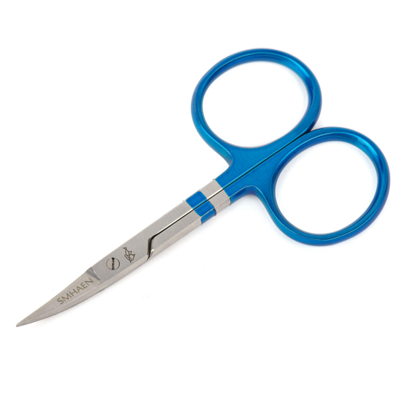 SMHAEN Scissor Curved 4\'\' Tungsten Carbide Fine Blade Blue dans le groupe Outils et accessoires / Pinces et ciseaux / Ciseaux et coupe-fils l\'adresse Sportfiskeprylar.se (SM-111)