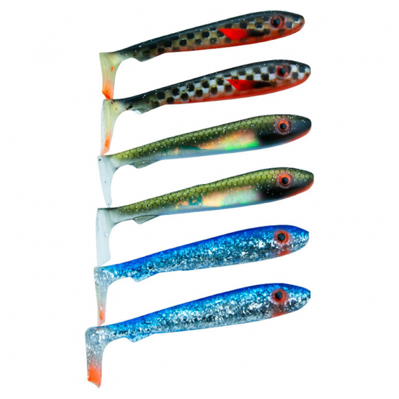 Svartzonker McRubber Bass 8cm Mix (6-pack) - Clear Sky dans le groupe Leurre de la peche / Leurre souple / Jigs pour perches et pour sandres l\'adresse Sportfiskeprylar.se (SZ100155)