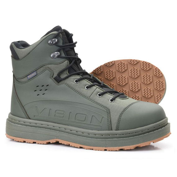 Vision Koski Green Wading Shoe Rubber 2.0 Sole dans le groupe Habits et chaussures / Waders et équipement de wading / Chaussures wading l\'adresse Sportfiskeprylar.se (V2095-6r)