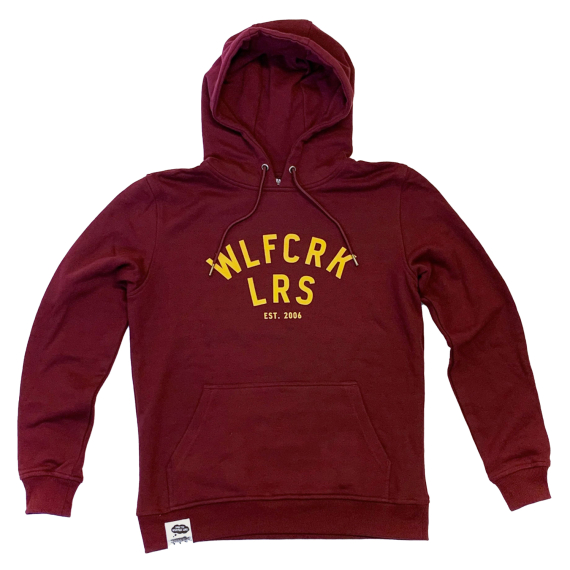 Wolfcreek Lures Logo Hoodie, Burgundy dans le groupe Habits et chaussures / Habits / Sweats / Hoodies l\'adresse Sportfiskeprylar.se (WCL-05-HOOD-03-BRGr)