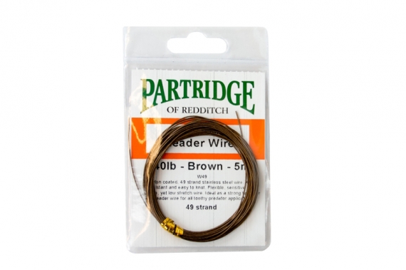 Partridge Bauer Pike Leader Wire 60lb - Brown dans le groupe Hameçons et terminal tackle / Leaders et Bas de ligne / Bas de ligne l\'adresse Sportfiskeprylar.se (ph-aw49-60-5b)