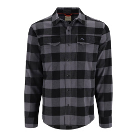 Simms Gallatin Flannel Shirt Slate Buffalo Check Plaid