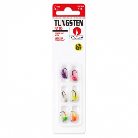 Blue Fox Tungsten Fly Jig Kit Glow (6-pack)