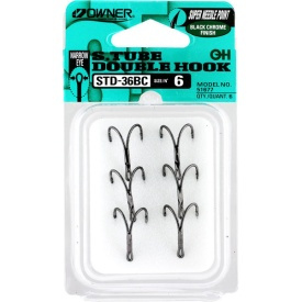 Owner STDN-36BC Double Tube Hook (6-pcs)