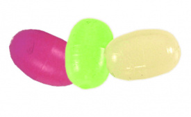 Owner Beads, 4mm, glow/green, soft, 24st