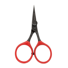 DR Slick SR4BW Black Widow All Purpose Razor Scissor 4'' Bent Shaft Black and Red