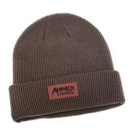 Ahrex Suede Patch Beanie Brown