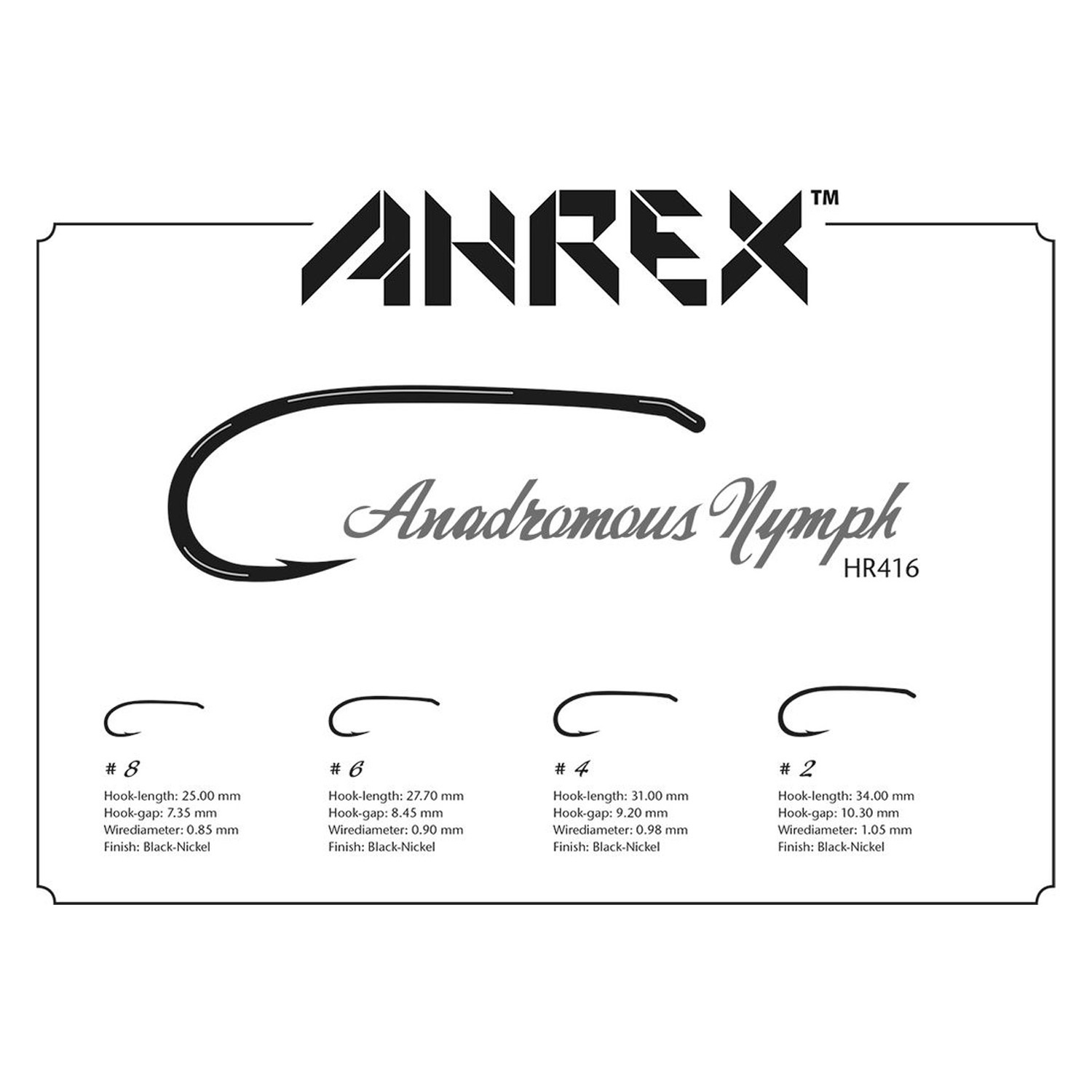 Ahrex HR416 Anadamous Nymph 15-pack